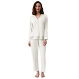 Penye Mood Kadın Pijama Takımı, Ekru, XXL Beden
