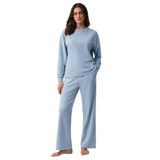 Penye Mood Kadın Pijama Takımı, Mavi, XL Beden