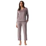 Penye Mood Kadın Pijama Takımı, Mürdüm, XXL Beden