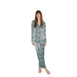Penye Mood Kadın Silky Feel Saten Leopar Pijama Takımı 2036