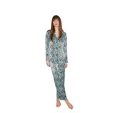 Penye Mood Kadın Silky Feel Saten Leopar Pijama Takımı, M Beden