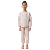 Penye Mood Kız Çocuk Pijama Takımı, Pembe, 7-8 Yaş