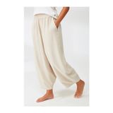 Penye Mood Lux Mood Keten Pantolon - Bej