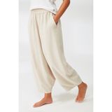 Penye Mood Lux Mood Keten Pantolon - Ekru
