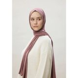 Penye Şal (Tesettür Giyim, %100 Pamuk, Hafif, Rahat, Şık, Yüksek Kalite, Uygun Fiyat, Hijab, Shawl, Scarf, Lux, Original) - Gül Kurusu