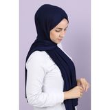 Penye Şal (Tesettür Giyim, %100 Pamuk, Hafif, Rahat, Şık, Yüksek Kalite, Uygun Fiyat, Hijab, Shawl, Scarf, Lux, Original) - Lacivert