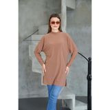 penyebizden Tesettür Extra Uzun Tunik -Tarçın