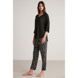 Penyemood Kadın Pijama Takımı, Yumuşak Dokulu, Siyah, S Beden 2835