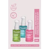 peonies Arındıran, Nemlendiren ve Aydınlatan Üçlü Serum Seti