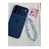 PEONY peonyofficiall İnci Telefon Charmı Mavi Şeffaf Bubble Top Telefon İpi Çanta Süsü