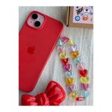 PEONY peonyofficiall Renkli Kalp Janjan Telefon Charmı Telefon İpi Çanta Süsü
