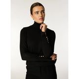 People By Fabrika Balıkçı Yaka Basic Düz Siyah Kazak Kadın PBF4WL-KZK5013 - XS