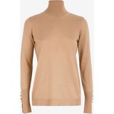 People By Fabrika Balıkçı Yaka Basic Düz Vizon Kazak Kadın PBF4WL-KZK5013 - XS