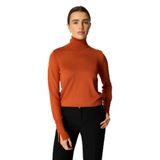 People By Fabrika Balıkçı Yaka Basic Kazak, S, 5003173198, Kiremit, Kadın