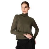 People By Fabrika Balıkçı Yaka Kazak, XS, 5003173201, Haki, Kadın