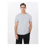 People By Fabrika Bisiklet Yaka Baskılı Gri Melanj Erkek T-Shirt PBF5SM-TST 9546