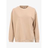 People By Fabrika Bisiklet Yaka Baskılı Sweatshırt, XS, 5003183051, Bej, kadın