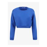 People By Fabrika Bisiklet Yaka Düz Sweatshırt, L, 5003202078, Saks, kadın
