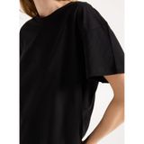 People By Fabrika Bisiklet Yaka Düz T-Shirt, L, 5003293286, Siyah, Kadın
