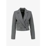 People By Fabrika Crop Gri Kadın Ceket SPBF4SL-CKT5505
