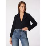 People By Fabrika Crop Lacivert Kadın Ceket SPBF4SL-CKT5502