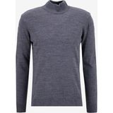 People By Fabrika Dik Yaka Basic Düz Gri Erkek Kazak PBF5WM-KZK9556