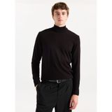 People By Fabrika Dik Yaka Basic Kazak, XL, 5003300034, Siyah, Erkek