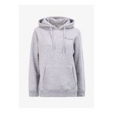 People By Fabrika Gri Melanj Kadın Kapüşon Yaka Relaxed Baskılı Sweatshirt PBF4WL-SWT5630