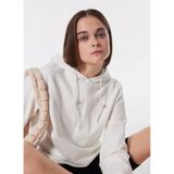 People By Fabrika Kapüşonlu Baskılı Sweatshirt, L, 5003184264, Ekru, Kadın