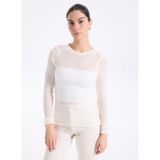 People By Fabrika Kayık Yaka Kazak, XS, 5003303078, Ekru, Kadın
