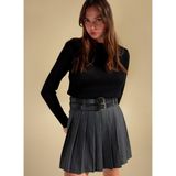 People By Fabrika Kayık Yaka Slim Fit Düz Siyah Kazak Kadın PBF5WL-KZK5100