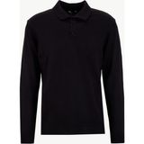 People By Fabrika Polo Yaka Basic Düz Siyah Erkek Kazak PBF5WM-KZK9555
