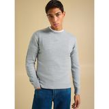 People By Fabrika Polo Yaka Relaxed Düz Gri Melanj Erkek Kazak PBF5WM-KZK 5049 - S
