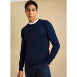 People By Fabrika Polo Yaka Relaxed Düz Lacivert Erkek Kazak PBF5WM-KZK 5049 - S