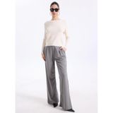 People By Fabrika Standart Bel Relaxed Gri Melanj Pantolon, XL, 5003293296, Gri Melanj, Kadın