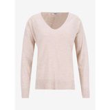 People By Fabrika V Yaka Loose Fit Düz Bej Kazak Kadın PBF5WL-KZK9519 - M