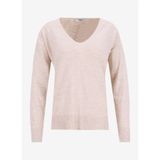 People By Fabrika V Yaka Loose Fit Düz Bej Kazak Kadın PBF5WL-KZK9519 - XS