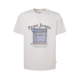 Pepe Jeans Aggo erkek tişörtü, beyaz (off-beyaz), L