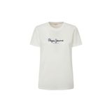 Pepe Jeans Bisiklet Yaka Baskılı Kadın T-Shirt Pl505951, Beyaz, M