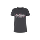 Pepe Jeans Bisiklet Yaka Baskılı Koyu Gri T-Shirt, M, 5003160608, Koyu Gri, Kadın