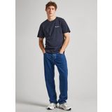 Pepe Jeans Bisiklet Yaka Baskılı Lacivert Erkek T-Shirt PM509367 594 SINGLE CLIFORD