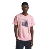 Pepe Jeans Bisiklet Yaka Baskılı T-Shirt, M, 5003172028, Pudra, Erkek