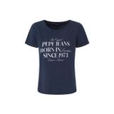 Pepe Jeans Bisiklet Yaka Baskılı T-Shirt, S, 5003160596, Lacivert, Kadın