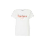 Pepe Jeans Bisiklet Yaka Baskılı T-Shirt, S, 5003240863, Beyaz, Kadın