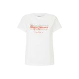 Pepe Jeans Bisiklet Yaka Baskılı T-Shirt, XS, 5003240863, Beyaz, Kadın