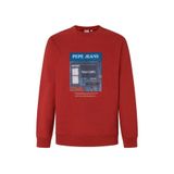 Pepe Jeans Bisiklet Yaka Erkek Sweatshırt Pm582739-276 Aenys Crew, Kırmızı, M
