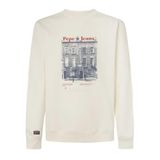 Pepe Jeans Bisiklet Yaka Kırık Beyaz Sweatshırt, M, 5003241248, Kırık Beyaz, erkek
