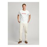 Pepe Jeans Bisiklet Yaka Kırık Beyaz T-Shirt, XL, 5003241289, Kırık Beyaz, Erkek