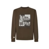 Pepe Jeans Bisiklet Yaka Sweatshırt AWEST CREW, L, 5003241266, Kahve, erkek