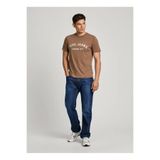 Pepe Jeans Bisiklet Yaka T-Shirt, XL, 5003241299, Kahve, Erkek